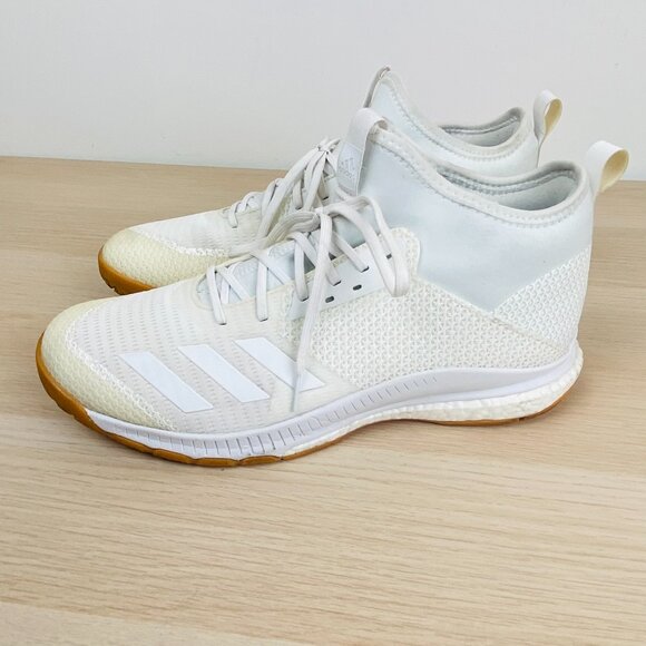 Adidas Crazyflight x3 Mid Volleyball White Ivory Shoe, Size Women 13 / Men 12 - Picture 3 of 16